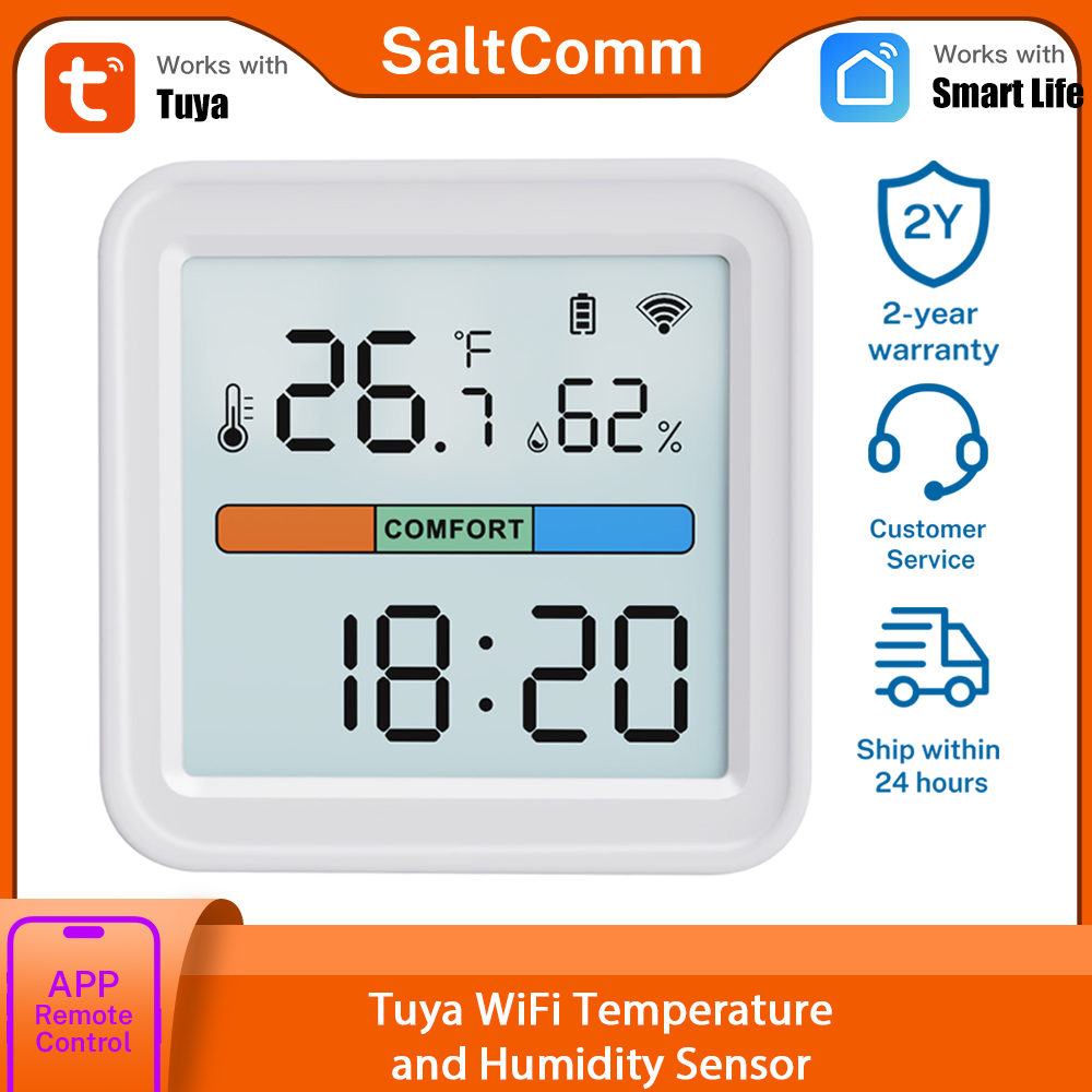 Smart Home Alexa - Tuya New WiFi Temperature Humidity Sensor