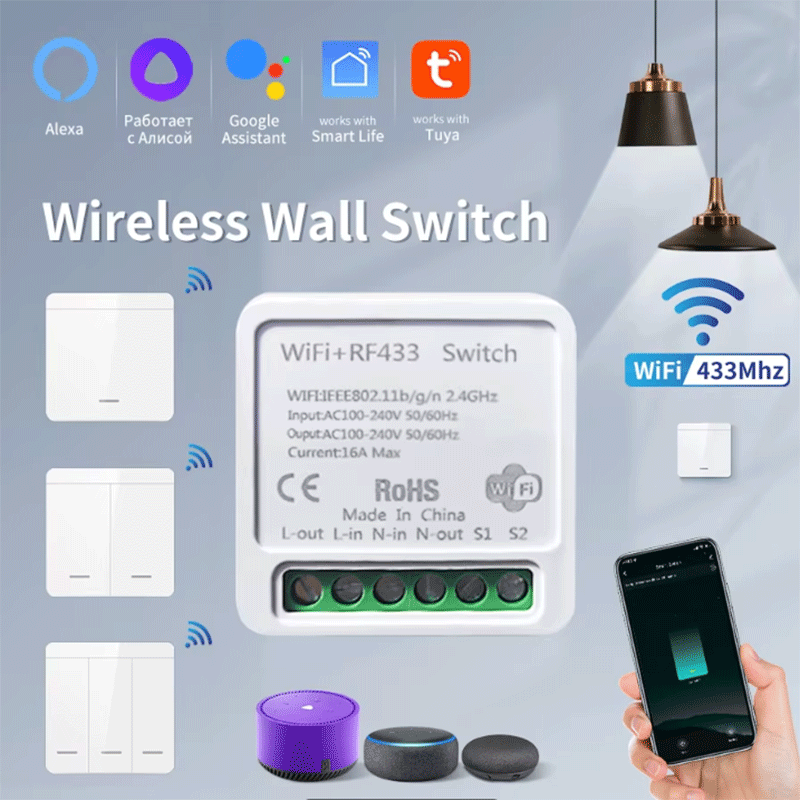 Smart Home Alexa - Tuya WiFi Smart Light Switch Smart