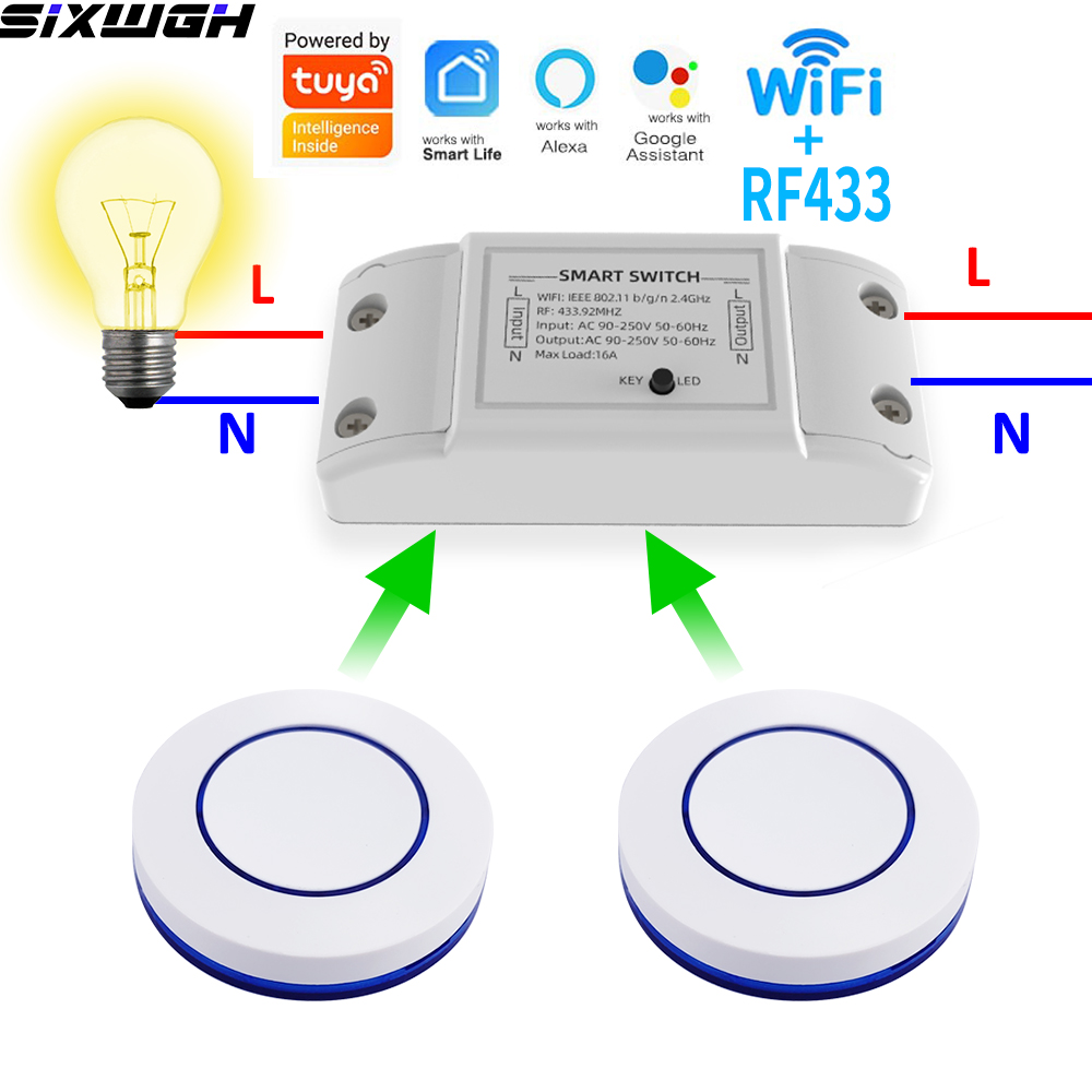 Smart Home Remote - 16A WiFi Tuya Smart Switch Wireless