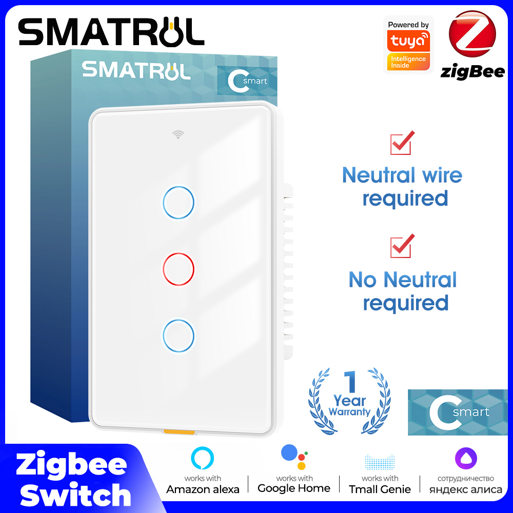 Smart Home Alexa - Tuya Zigbee Smart Light Touch Switch