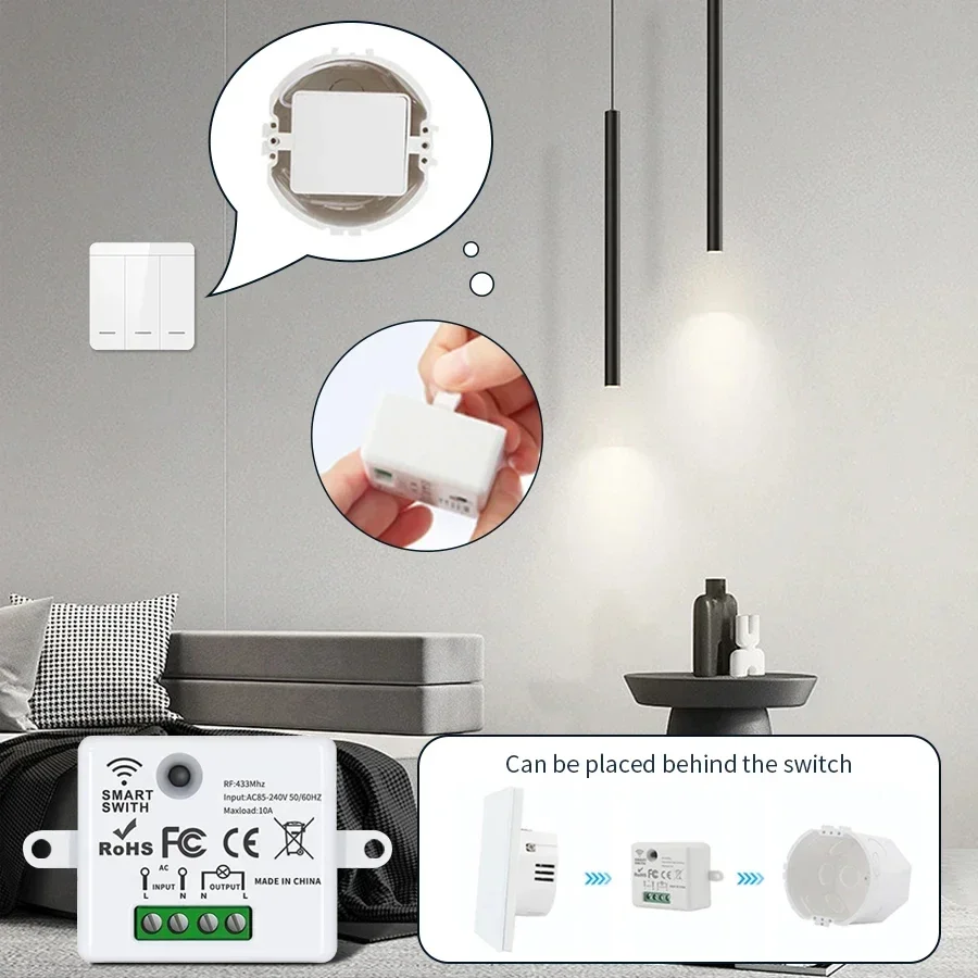 RF 433MHz Wireless Remote Cont - Smart Home Remote recension och pris