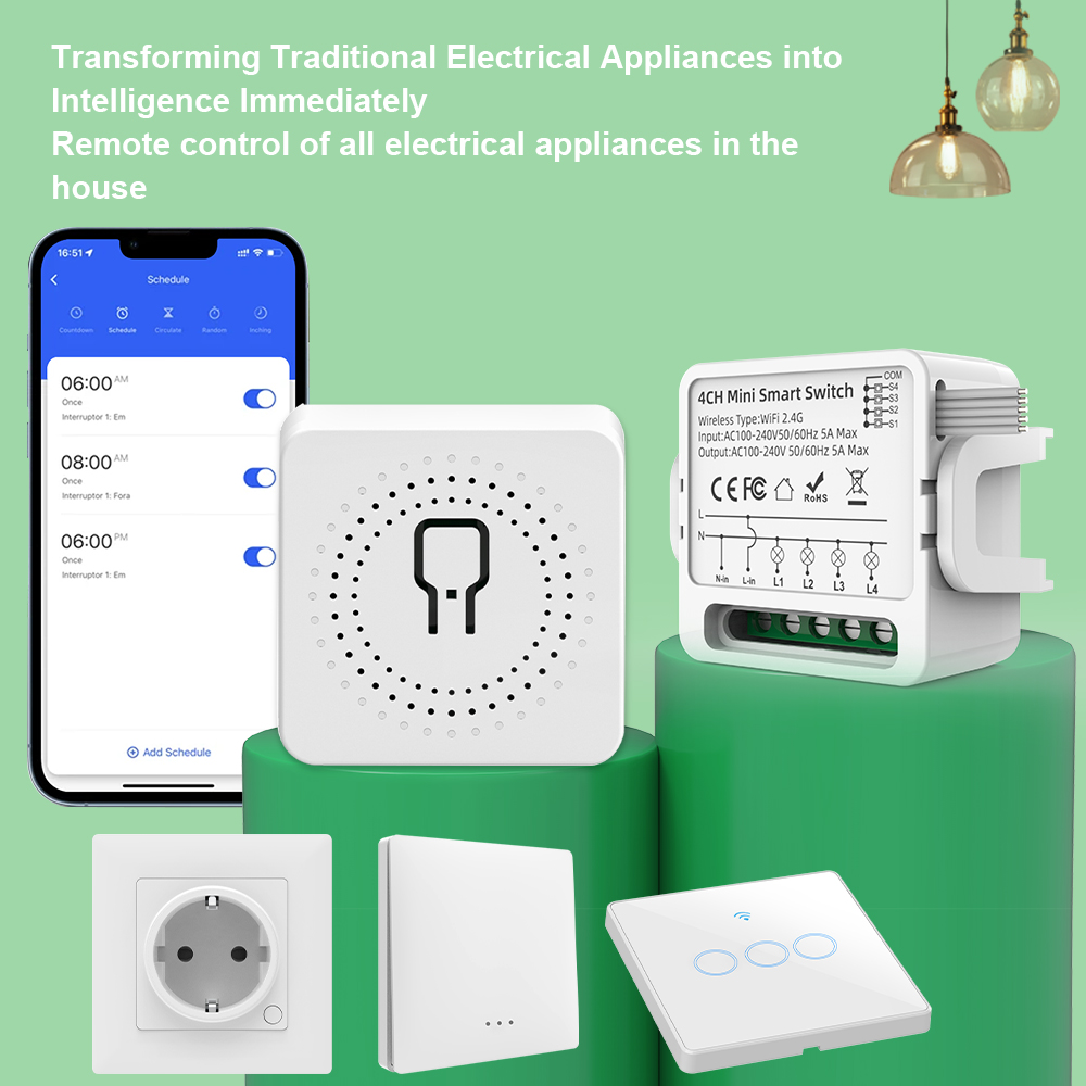 Tuya WiFi Smart Switch 1/2/3/4 - Smart Home Alexa recension och pris