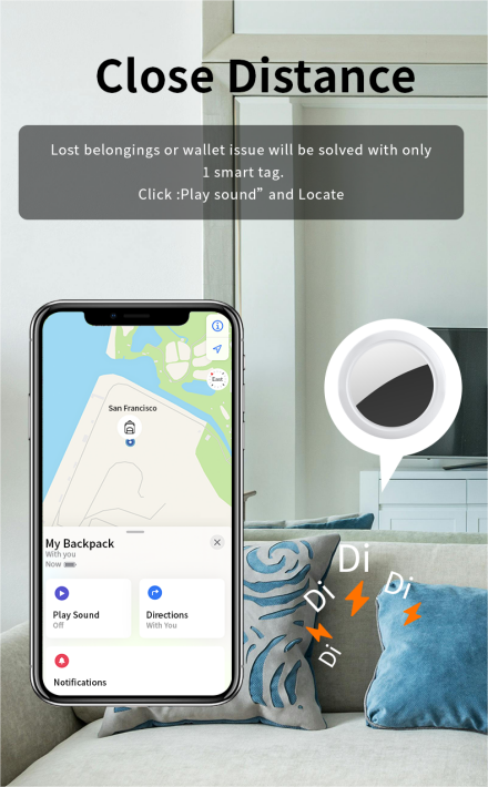 JSPTEC Security Bluetooth Tag  - Smart Home Hub Apple recension och pris