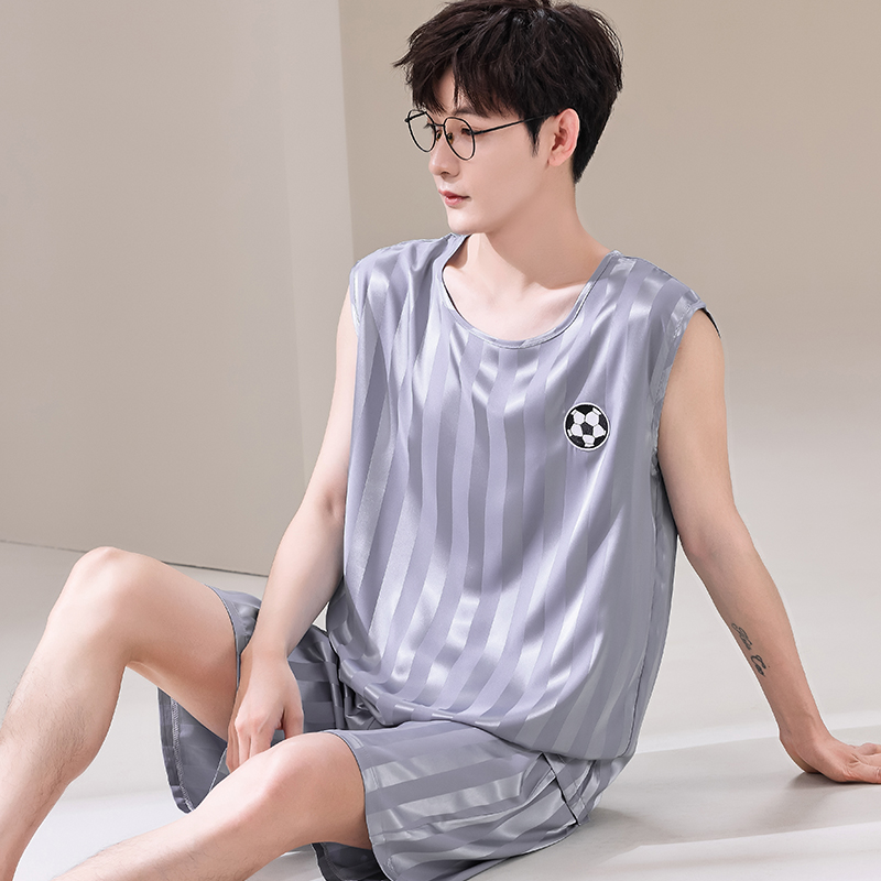 Summer Men Pyjamas Ice Silk Pa - Smart Home Plus recension och pris