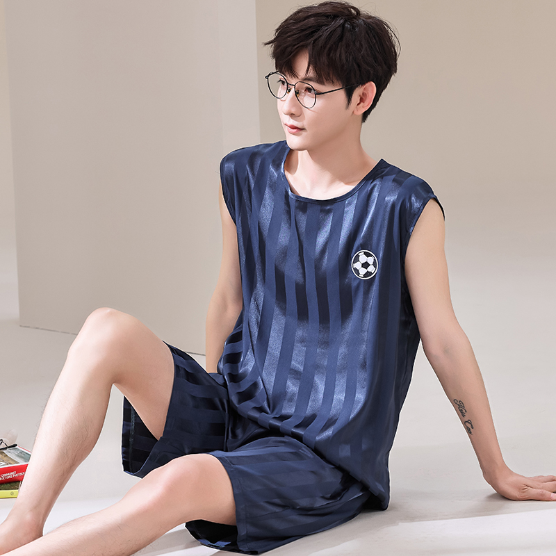 Summer Men Pyjamas Ice Silk Pa - Smart Home Plus recension och pris