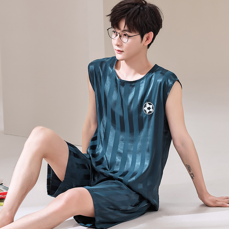 Summer Men Pyjamas Ice Silk Pa - Smart Home Plus recension och pris