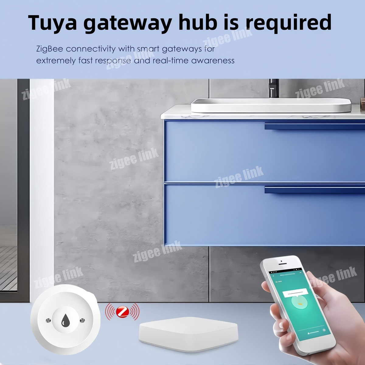 ZigBee 3.0 Water Sensor Smart  - Zigbee Gateway recension och pris