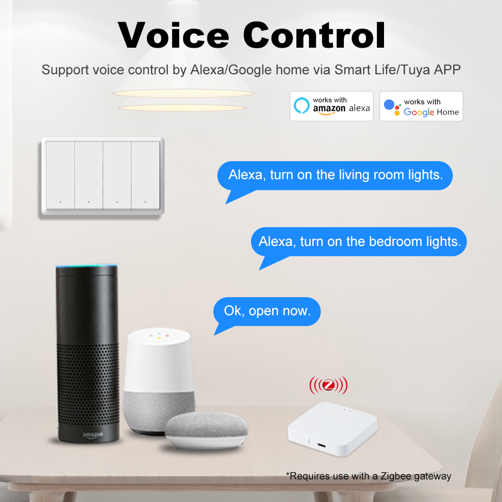 MANHOT ZigBee3.0 Smart Switch  - Smart Home Alexa recension och pris