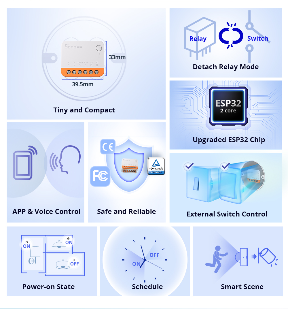 Sonoff Mini R4 Extreme Wifi Sm - Smart Home Alexa recension och pris