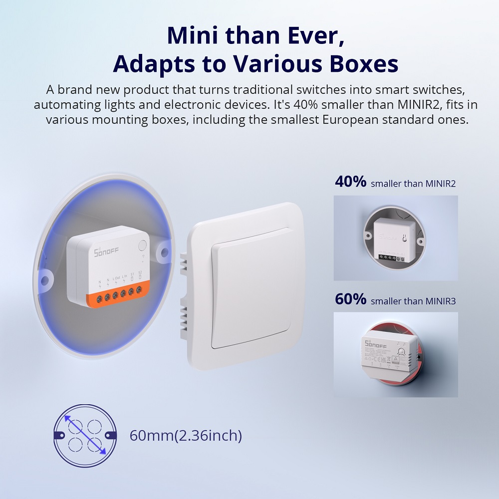 Sonoff Mini R4 Extreme Wifi Sm - Smart Home Alexa recension och pris